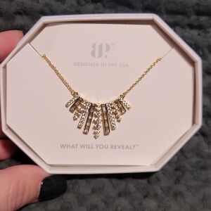 Gold Necklace with Crystal Detailing